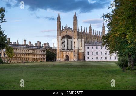 Kings College Chapel, KIngs College and Clare College viewed across The Backs, Cambridge University, Cambridge, Cambridgeshire, England, UK Stock Photo