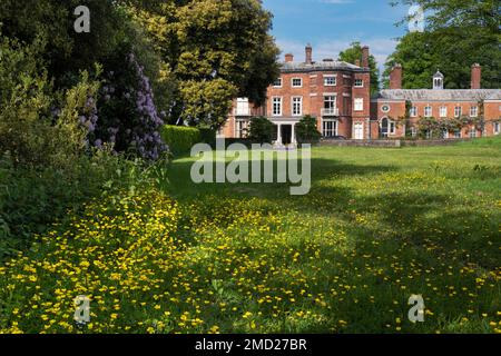 Rode Hall in summer, Rode Hall and Gardens, Scholar Green, near Congleton, Cheshire, England, UK PROPERTY RELEASED Stock Photo