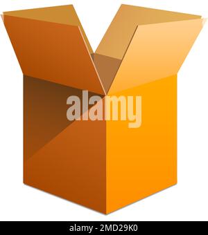 Brown cardboard container box Stock Photo