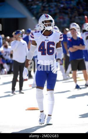 Buffalo Bills free safety Jaquan Johnson (46) gets into position