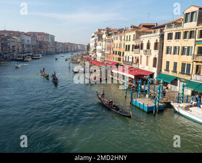October 31, 2022 - Venice, Italy: View of the grand canal of venice. Tourism concept. Stock Photo