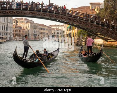 October 31, 2022 - Venice, Italy: Gondolas in venice. Tourism concept. Stock Photo