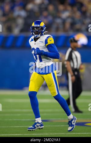 Los Angeles Rams cornerback Robert Rochell (31) defends at the NFL football  team's practice facility Thursday, May 26, 2022, in Thousand Oaks, Calif.  (AP Photo/Marcio Jose Sanchez Stock Photo - Alamy