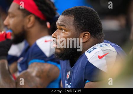 Tennessee Titans nose tackle Teair Tart (93) on the sideline