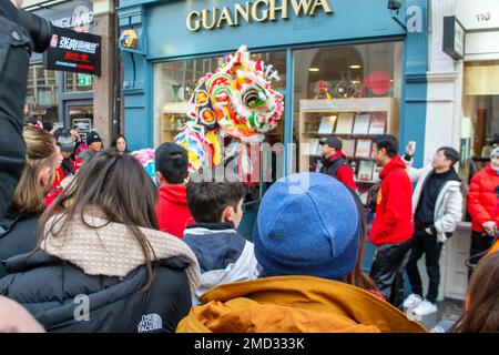 Chinatown, London, England. 22nd Jan, 2023. People celebrating Chinese New Year in Chinatown. Credit: Jessica Girvan/Alamy Live News Stock Photo