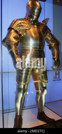 King Henry VIII's Field and Tournament Armour dated 1540 on display Tower of London England UK Stock Photo