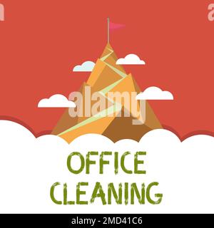 Handwriting text Office Cleaning. Word for the action or process of cleaning the inside of office building Stock Photo