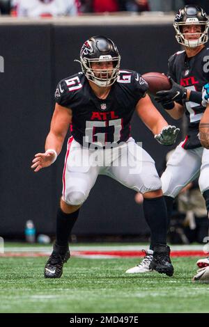 Atlanta Falcons center Matt Hennessy (61) is seen before an NFL football  game against the Dallas Cowboys, Sunday, Aug 14, 2021, in Arlington, Texas.  Dallas won 43-3. (AP Photo/Brandon Wade Stock Photo - Alamy