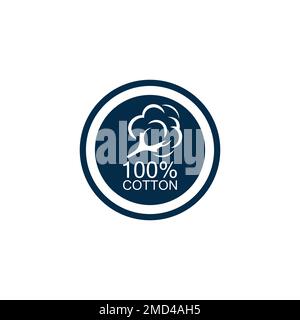 100% cotton icon.Natural organic cotton, pure cotton vector labels.logo  vector illustration Stock Vector Image & Art - Alamy