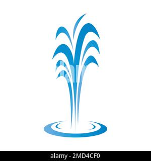water fountain icon logo vector design template Stock Photo