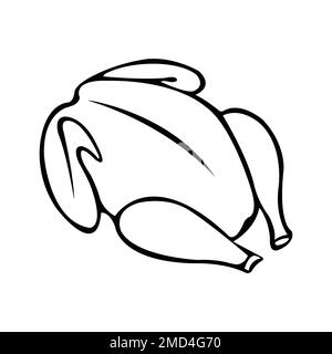 roast chicken icon logo vector design template Stock Photo - Alamy