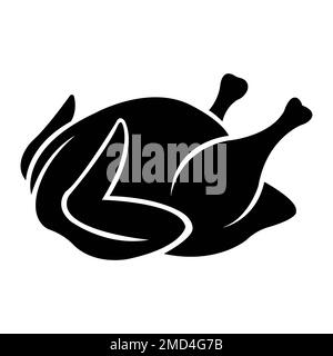 roast chicken icon logo vector design template Stock Photo - Alamy