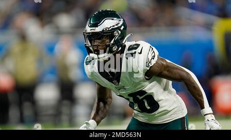 Philadelphia Eagles wide receiver Quez Watkins runs a pass route against  the Arizona Cardinals during the second half of an NFL football game in  Glendale, Ariz., Sunday, Oct. 9, 2022. The Eagles