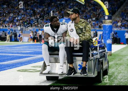 Detroit Lions wide receiver DJ Chark catches a pass during an NFL football  practice in Allen Park, Mich., Monday, Aug. 1, 2022. (AP Photo/Paul Sancya  Stock Photo - Alamy