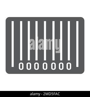 Barcode glyph icon, e commerce and marketing, scan sign vector graphics, a solid pattern on a white background, eps 10. Stock Vector