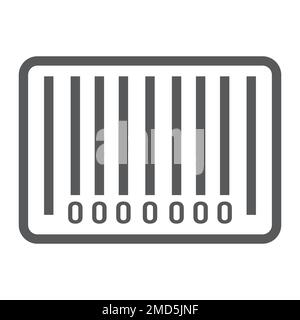 Barcode line icon, e commerce and marketing, scan sign vector graphics, a linear pattern on a white background, eps 10. Stock Vector