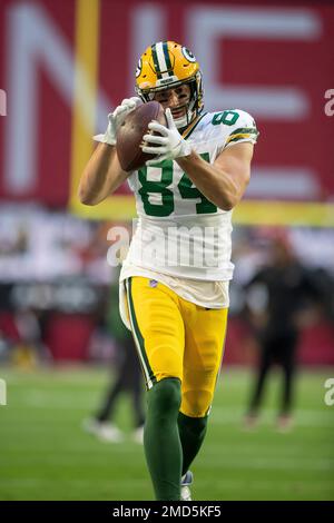 Green Bay Packers tight end Tyler Davis (84) gets set before a play during  an NFL football game against the New York Giants at Tottenham Hotspur  Stadium in London, Sunday, Oct. 9