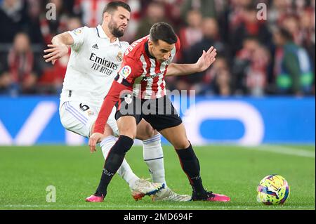 Bilbao, Spain. 22nd Jan, 2023. during the La Liga match between Athletic Club and Real Madrid played at San Mames Stadium on January 22, 2023 in Bilbao, Spain. (Photo by Cesar Ortiz/PRESSIN) Credit: PRESSINPHOTO SPORTS AGENCY/Alamy Live News Stock Photo