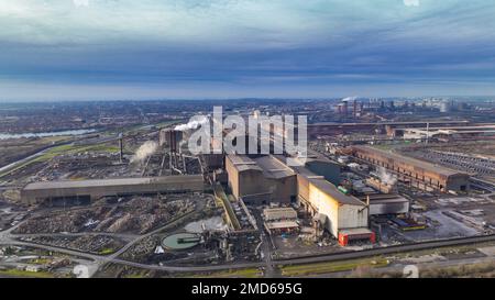 British Steel Scunthorpe, General view, Scunthorpe Steelworks Stock Photo