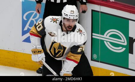 Vegas Golden Knights Center Chandler Stephenson (20) Scores Against The ...