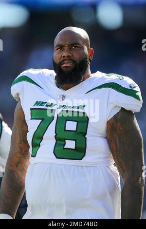 Baltimore Ravens tackle Morgan Moses (78) blocks during the second half of  an NFL football game against the New England Patriots, Sunday, Sep. 25,  2022, in Foxborough, Mass. (AP Photo/Stew Milne Stock Photo - Alamy