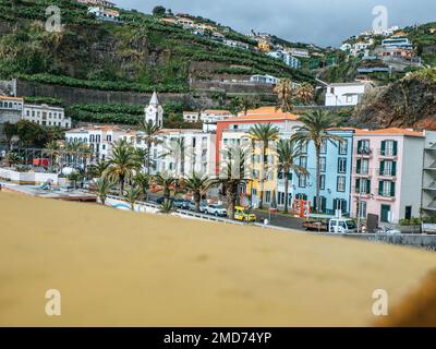 Ponta do Sol village, a municipality in the southwestern coast of the island of Madeira, Portugal Stock Photo