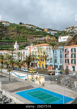 Ponta do Sol village, a municipality in the southwestern coast of the island of Madeira, Portugal Stock Photo