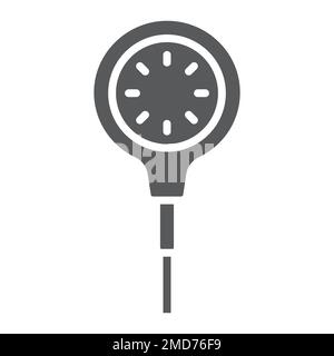 Scuba diving gauge glyph icon, diving and underwater, measure sign vector graphics, a solid pattern on a white background, eps 10. Stock Vector