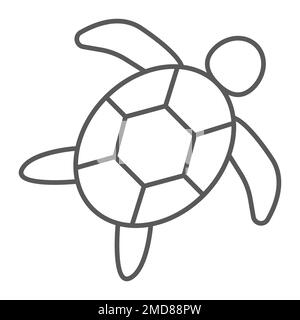 Tortoise linear icon. Thin line illustration. Turtle. Contour symbol ...