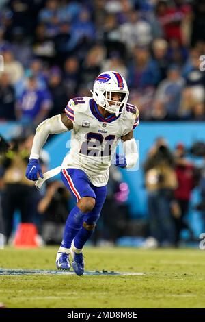 Buffalo Bills defensive back Jordan Miller, left, and tight end Dawson  Knox, right, walk off the field with Indianapolis Colts linebacker Bobby  Okereke after a preseason NFL football game in Orchard Park, N.Y.,  Saturday, Aug. 13, 2022. The Bills defeat