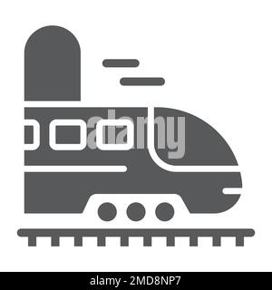 Railroad trip glyph icon, travel and tourism, subway in tunnel sign vector graphics, a solid pattern on a white background, eps 10. Stock Vector