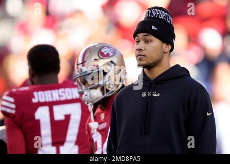 Dallas Cowboys quarterback Dak Prescott (4) runs during an NFL divisional  round playoff football game against the San Francisco 49ers, Sunday, Jan. 22,  2023, in Santa Clara, Calif. (AP Photo/Scot Tucker Stock