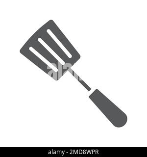 Kitchen spatula glyph icon, kitchen and cooking, cook tool sign vector graphics, a solid pattern on a white background, eps 10. Stock Vector