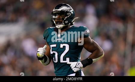 Philadelphia Eagles' Davion Taylor plays during an NFL football game,  Thursday, Oct. 14, 2021, in Philadelphia. (AP Photo/Matt Slocum Stock Photo  - Alamy