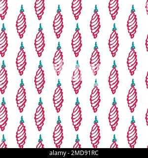 Christmas seamless pattern. Children's drawings with wax crayons. Christmas balls. Print for cloth design, textile, fabric, wallpaper Stock Vector