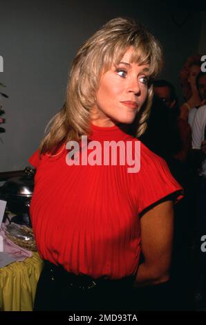 Jane Fonda at the Jane Fonda Workout Video Release on October 2, 1990 at Jane Fonda's Workout Studio in Beverly Hills, California, United States Credit: Ralph Dominguez/MediaPunch Stock Photo