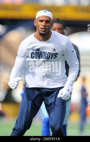 Dallas Cowboys wide receiver Cedrick Wilson (1) warms up prior to an NFL  football game against the New England Patriots, Sunday, Oct. 17, 2021, in  Foxborough, Mass. (AP Photo/Stew Milne Stock Photo - Alamy