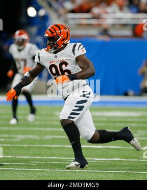 Cincinnati Bengals defensive end Cameron Sample (96) reacts during an NFL  football game against the Pittsburgh Steelers, Sunday, Nov. 28, 2021, in  Cincinnati. (AP Photo/Emilee Chinn Stock Photo - Alamy