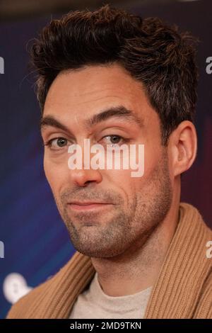 Alex Hassell poses for photographers at the photo call for the film