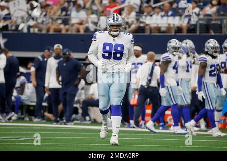 Cincinnati, OH, USA. 13th Dec, 2020. Dallas Cowboys defensive tackle  Neville Gallimore #96 breaks through between Cincinnati Bengals offensive  guard Quinton Spain #67 and Cincinnati Bengals offensive tackle Bobby Hart  #68 during