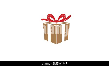 Gift Box logo Vector Symbol Design Illustration Stock Vector