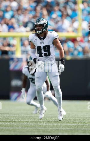 Philadelphia Eagles outside linebacker Alex Singleton (49) defends against  the New York Jets during an NFL football game, Sunday, Dec. 5, 2021, in  East Rutherford, N.J. (AP Photo/Adam Hunger Stock Photo - Alamy