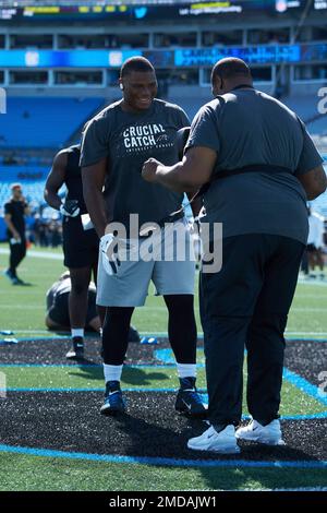 Carolina Panthers defensive tackle Derrick Brown arrives at the NFL  football team's training camp at Wofford College in Spartanburg, S.C.,  Tuesday, July 26, 2022. (AP Photo/Nell Redmond Stock Photo - Alamy