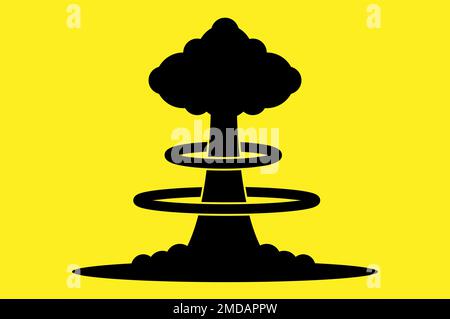 Nuclear Explosion Icon Vector Illustration. Stock Vector