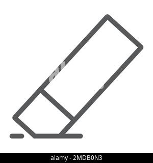 Eraser line icon, tools and design, rubber sign, vector graphics, a linear pattern on a white background, eps 10. Stock Vector