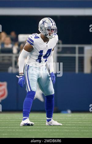 Dallas Cowboys linebacker Jabril Cox (14) in action during an NFL football  game against the Washington Commanders, Sunday, Oct. 2, 2022, in Arlington.  (AP Photo/Tyler Kaufman Stock Photo - Alamy