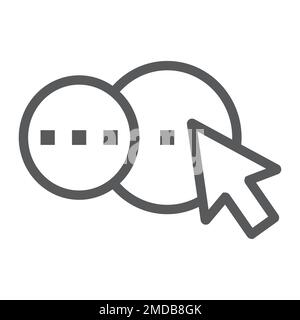 Shape builder tool line icon, tools and design, select sign, vector graphics, a linear pattern on a white background, eps 10. Stock Vector
