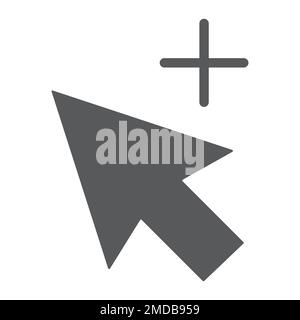 Group selection tool glyph icon, tools and design, arrow sign, vector graphics, a solid pattern on a white background, eps 10. Stock Vector