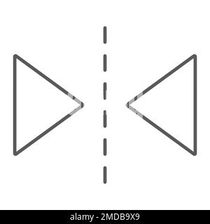 Reflection tool thin line icon, tools and design, sign, vector graphics, a linear pattern on a white background, eps 10. Stock Vector