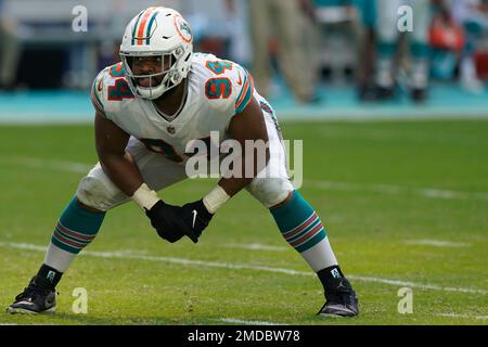 Miami Dolphins defensive end Christian Wilkins (94) watches the play during  a NFL football game, Sunday, Oct. 10, 2021 in Tampa, Fla. (AP Photo/Alex  Menendez Stock Photo - Alamy